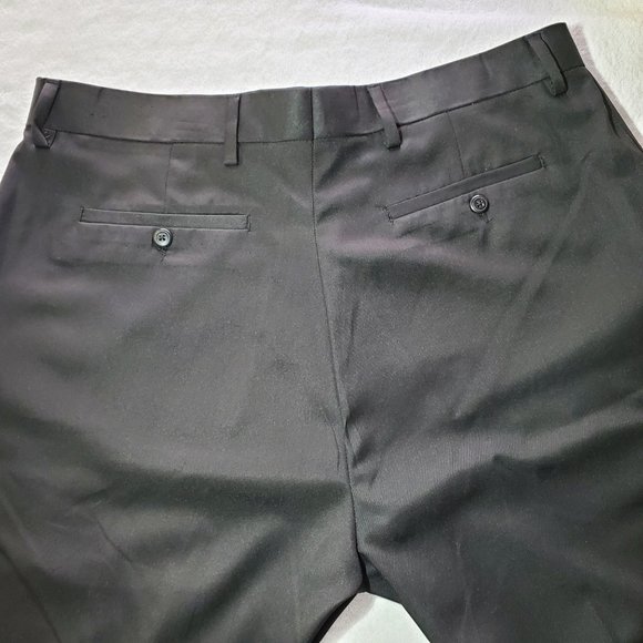 ALAN FLUSSER Black Dress Slacks Golf Pants, 38x34 - Picture 3 of 7